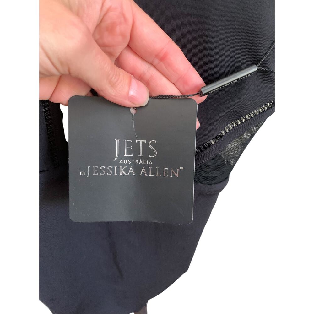 JETS Australia Jessika Allen Black Mesh‎ Ladder Cutout One Piece Swimsuit 4 - Picture 5 of 7